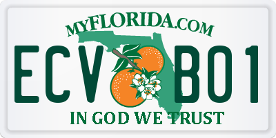 FL license plate ECVB01