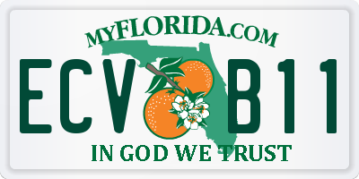 FL license plate ECVB11