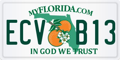 FL license plate ECVB13