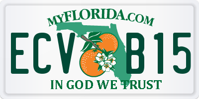 FL license plate ECVB15