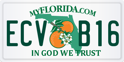 FL license plate ECVB16