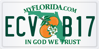 FL license plate ECVB17