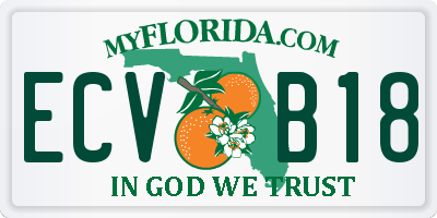 FL license plate ECVB18