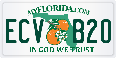 FL license plate ECVB20