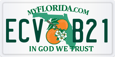 FL license plate ECVB21