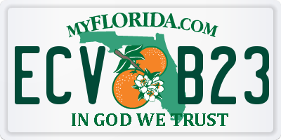 FL license plate ECVB23