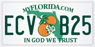 FL license plate ECVB25