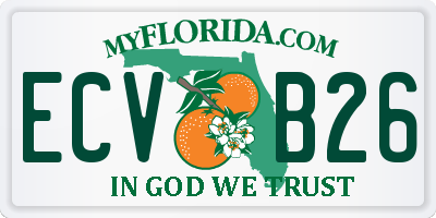 FL license plate ECVB26