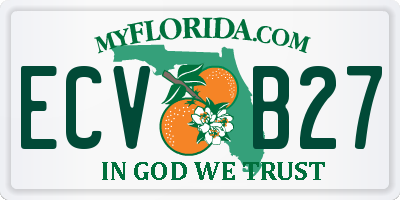 FL license plate ECVB27