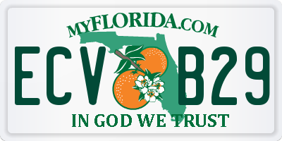 FL license plate ECVB29