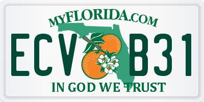 FL license plate ECVB31