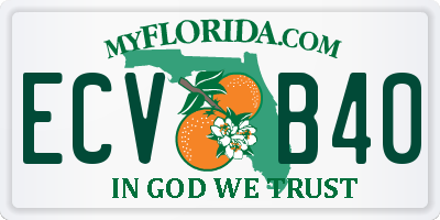 FL license plate ECVB40
