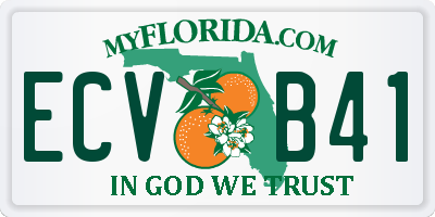 FL license plate ECVB41