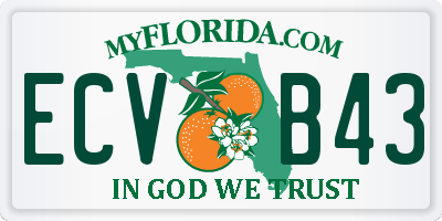 FL license plate ECVB43