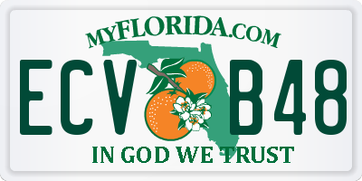 FL license plate ECVB48