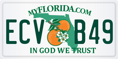 FL license plate ECVB49