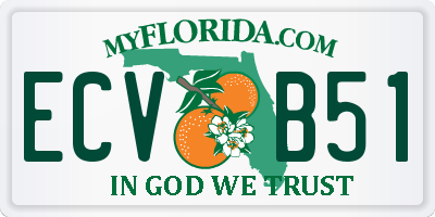 FL license plate ECVB51