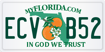 FL license plate ECVB52