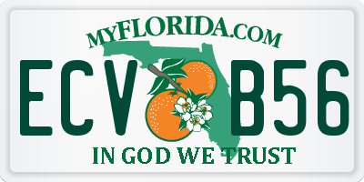 FL license plate ECVB56
