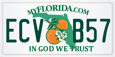 FL license plate ECVB57
