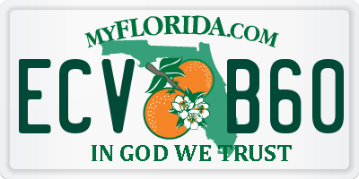 FL license plate ECVB60