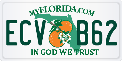 FL license plate ECVB62