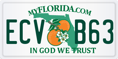 FL license plate ECVB63