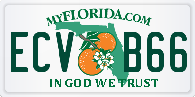 FL license plate ECVB66