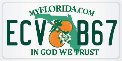 FL license plate ECVB67