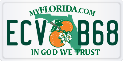 FL license plate ECVB68