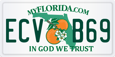FL license plate ECVB69