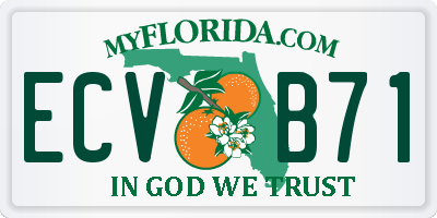 FL license plate ECVB71