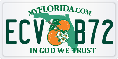 FL license plate ECVB72