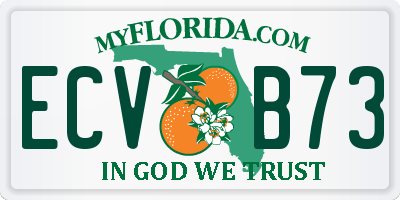 FL license plate ECVB73