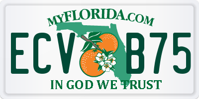 FL license plate ECVB75