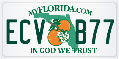 FL license plate ECVB77