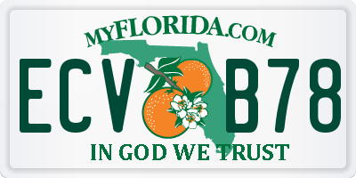 FL license plate ECVB78