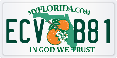 FL license plate ECVB81