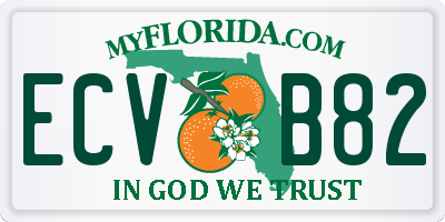 FL license plate ECVB82
