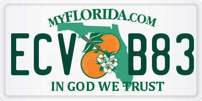 FL license plate ECVB83