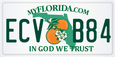 FL license plate ECVB84