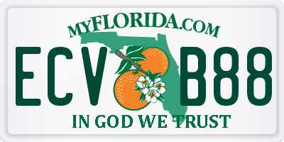FL license plate ECVB88