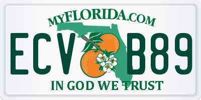FL license plate ECVB89