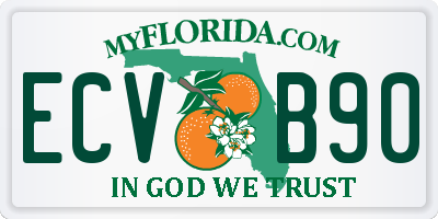 FL license plate ECVB90