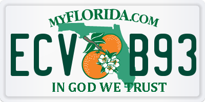FL license plate ECVB93