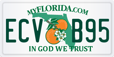 FL license plate ECVB95