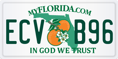 FL license plate ECVB96