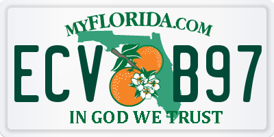 FL license plate ECVB97