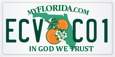 FL license plate ECVC01