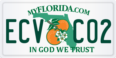 FL license plate ECVC02